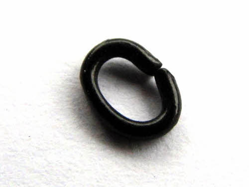 Biegeringe, schwarz, oval, ca. 6mm, 10 Stck